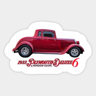 1933 Plymouth Deluxe Six 5 Window Coupe Sticker